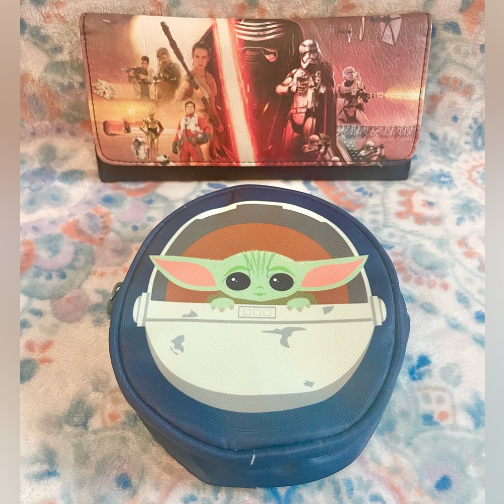 Loungefly Disney Star Wars Kylo Ren Movie Poster Wallet & The Child Pouch Bundle